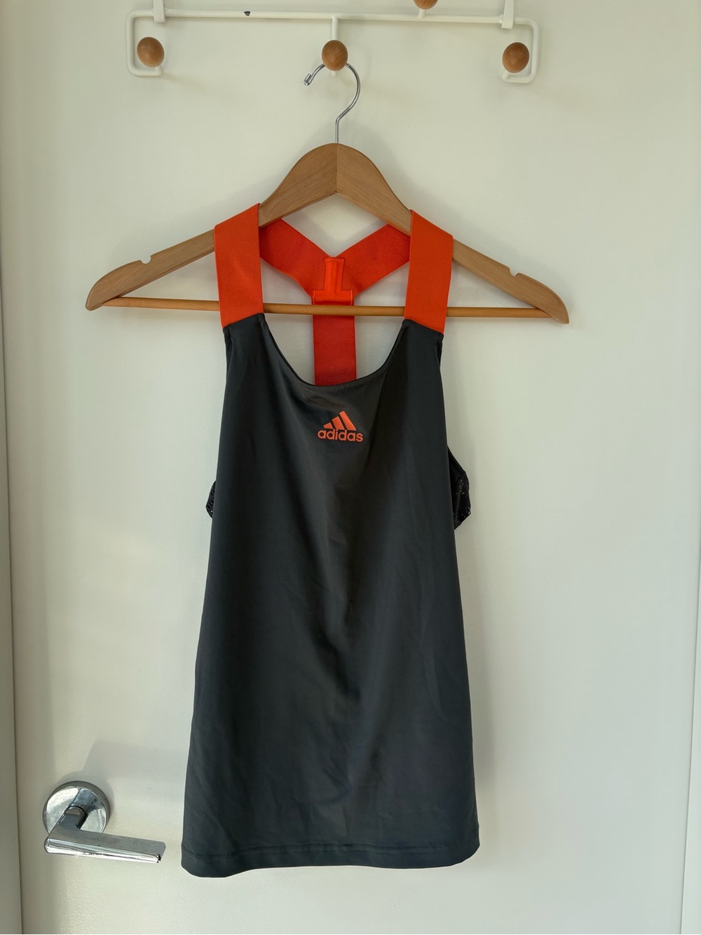 Adidas Black Tank & Bright Orange Tennis Skirt Set Size XS - Picture 2 of 15